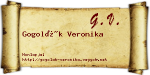 Gogolák Veronika névjegykártya